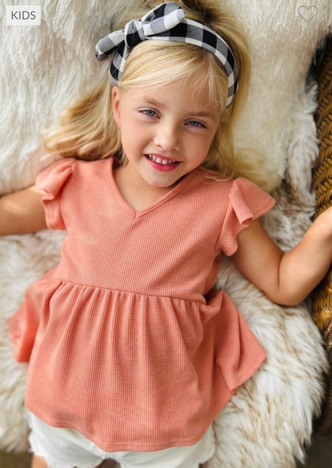 Girls Cantaloupe Knit Top