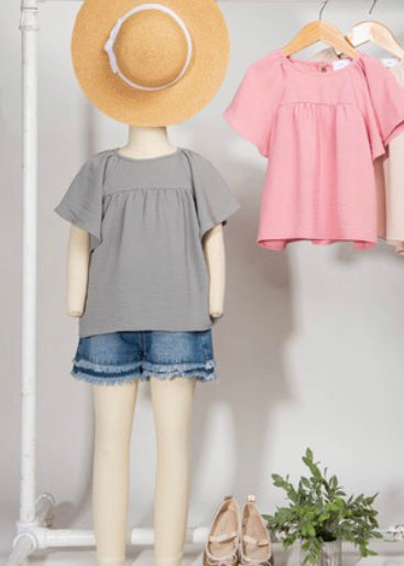 Girls Light Grey Top