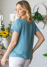 Load image into Gallery viewer, Blue Woven Top
