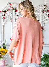 Load image into Gallery viewer, Peach Oversized Thermal Top

