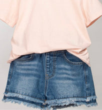 Load image into Gallery viewer, Girls Elastic Waisted Denim Shorts
