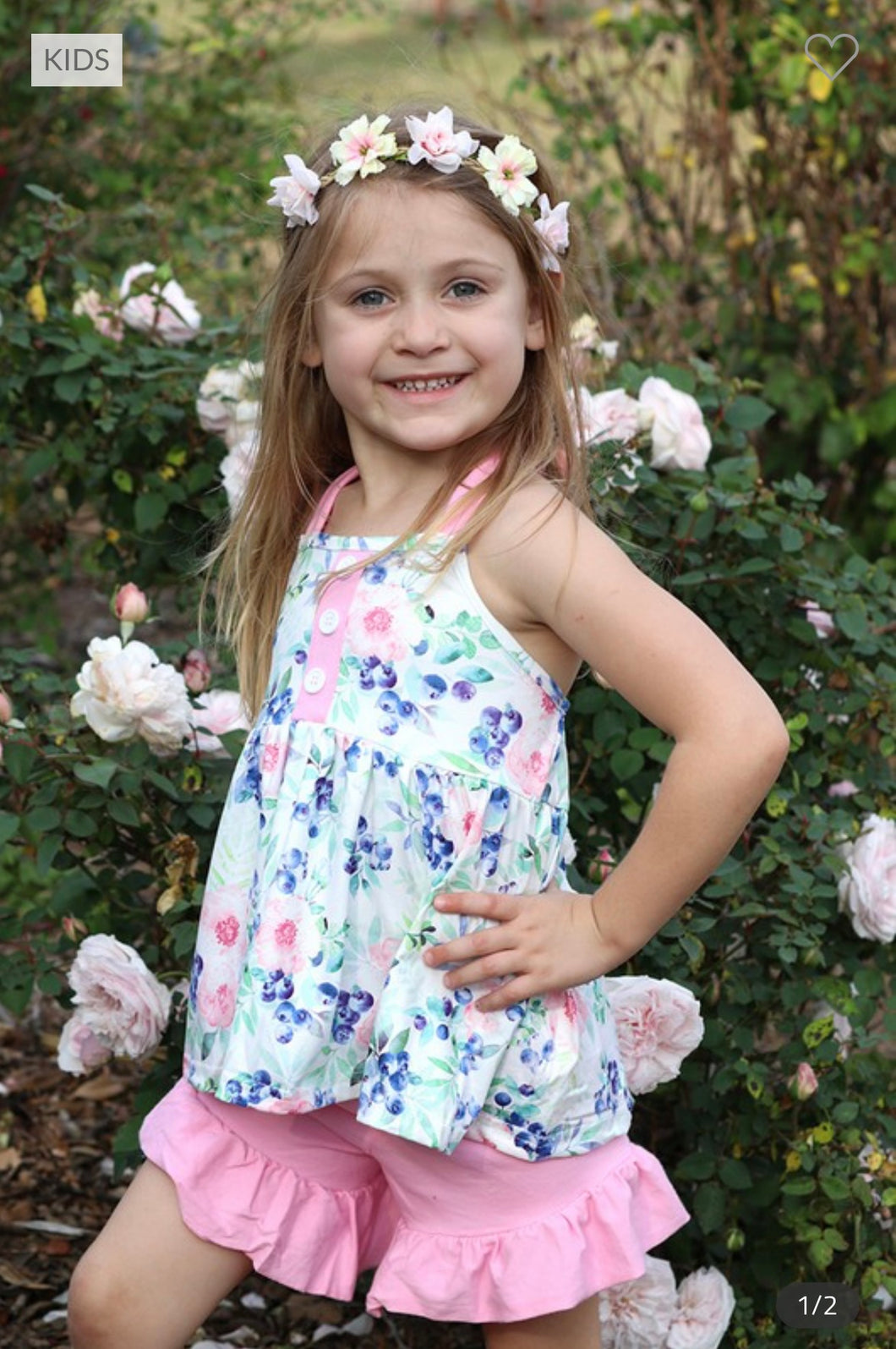 Floral Halter and ShortsGirls Set