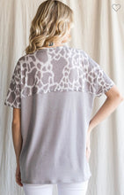 Load image into Gallery viewer, Grey Animal Print Top
