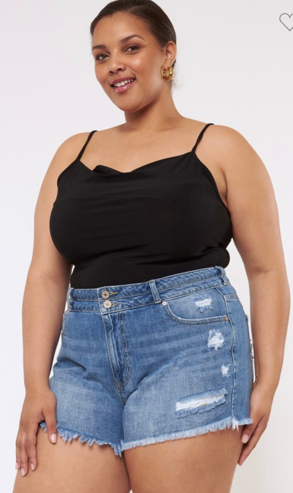 KanCan High Rise Mom Shorts