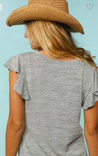 Load image into Gallery viewer, Grey V Neck Top
