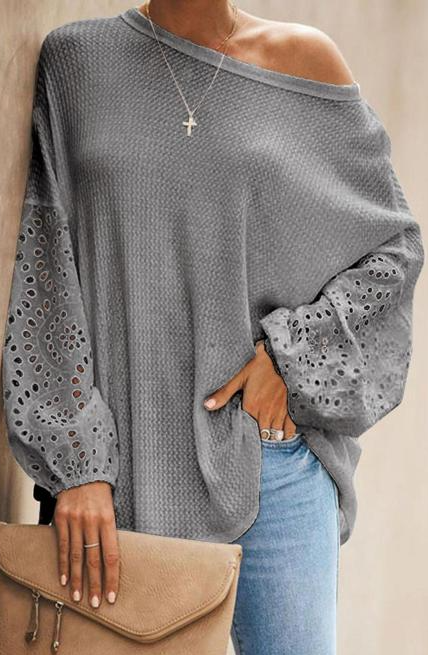 Grey Balloon Sleeve Tee