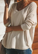 Load image into Gallery viewer, Beige Thermal Knit Top
