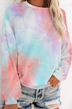 Load image into Gallery viewer, Pastel tie dye knit sweatshirt
