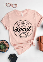 Load image into Gallery viewer, Pink Support Local Farmers T-shirt
