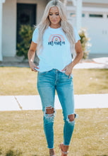 Load image into Gallery viewer, White Rainbow Mama T-shirt
