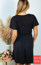 Load image into Gallery viewer, Black Wrap Dress
