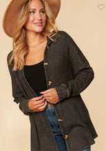 Load image into Gallery viewer, Charcoal Button Down Jacket
