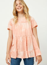 Load image into Gallery viewer, Girls Tie Dye Tiered Tee
