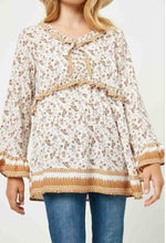 Load image into Gallery viewer, Girls Ruffled Paisley Print Tunic
