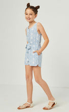 Load image into Gallery viewer, Girls Bandana Print Belted Romper
