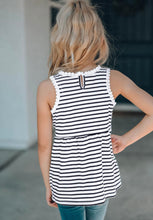 Load image into Gallery viewer, White and Black Stripped Tank
