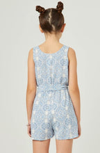 Load image into Gallery viewer, Girls Bandana Print Belted Romper
