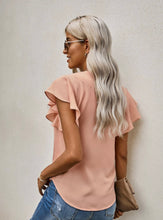 Load image into Gallery viewer, Peach Botton Tie Top
