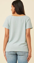 Load image into Gallery viewer, Mint Waffle Knit Tee
