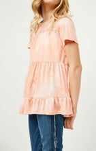 Load image into Gallery viewer, Girls Tie Dye Tiered Tee
