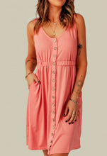 Load image into Gallery viewer, Pink Button Down Dress
