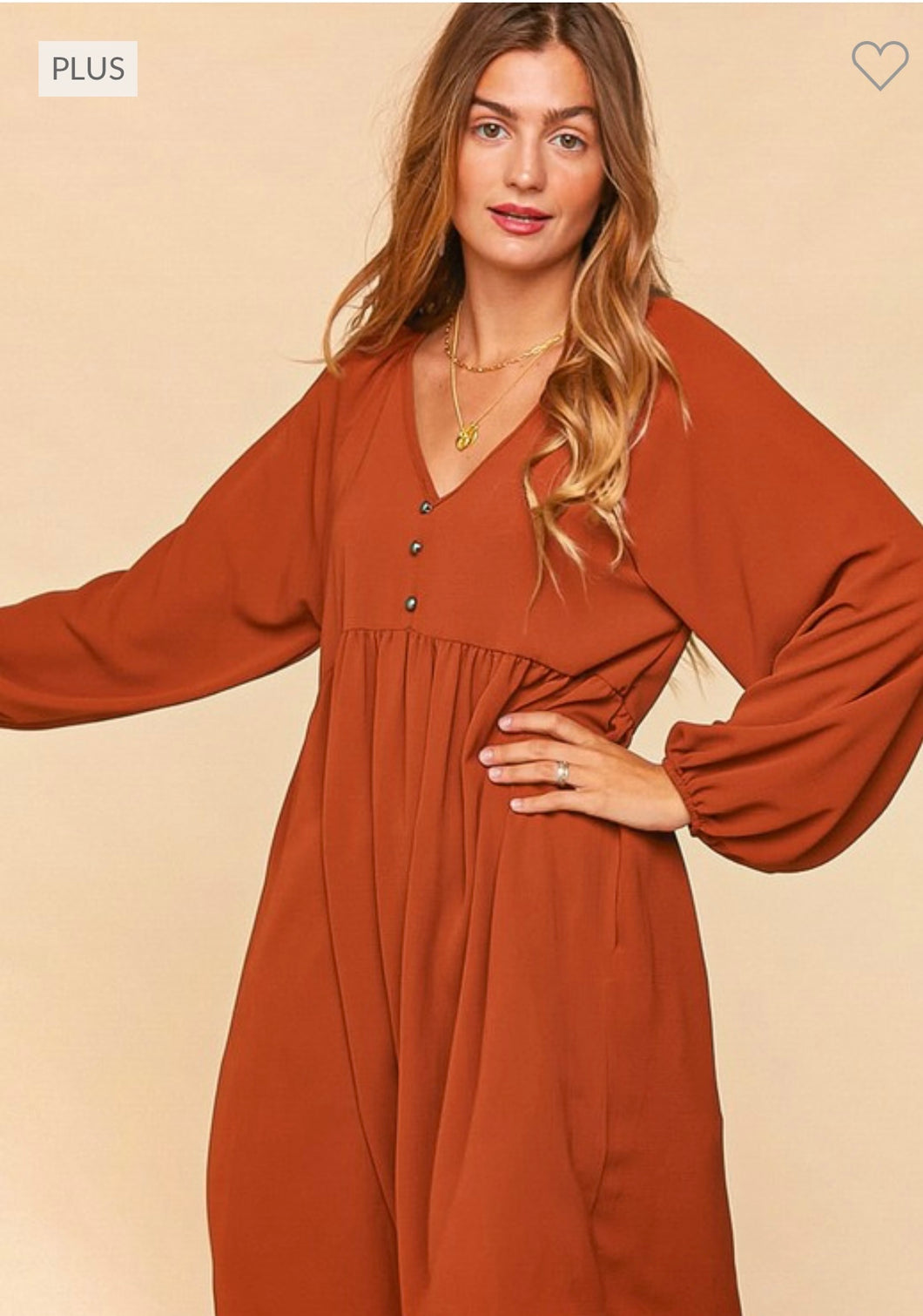 Rust Baby Doll Dress