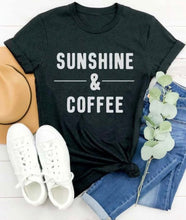Load image into Gallery viewer, Sunshine and Coffee T-shirt
