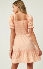 Load image into Gallery viewer, Peach Smocked Dress

