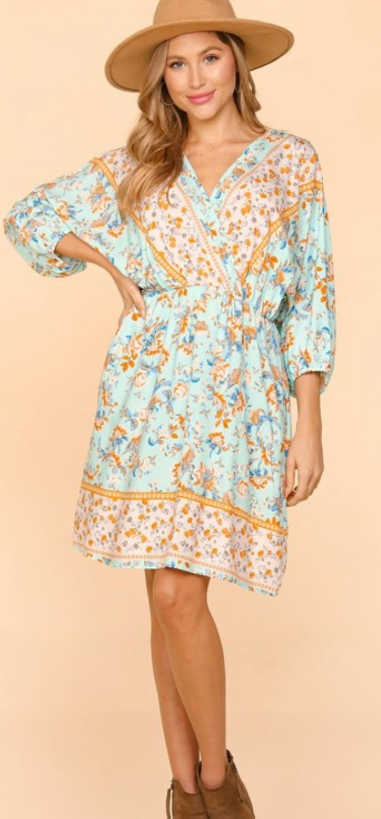 Light Blue Boho Dress