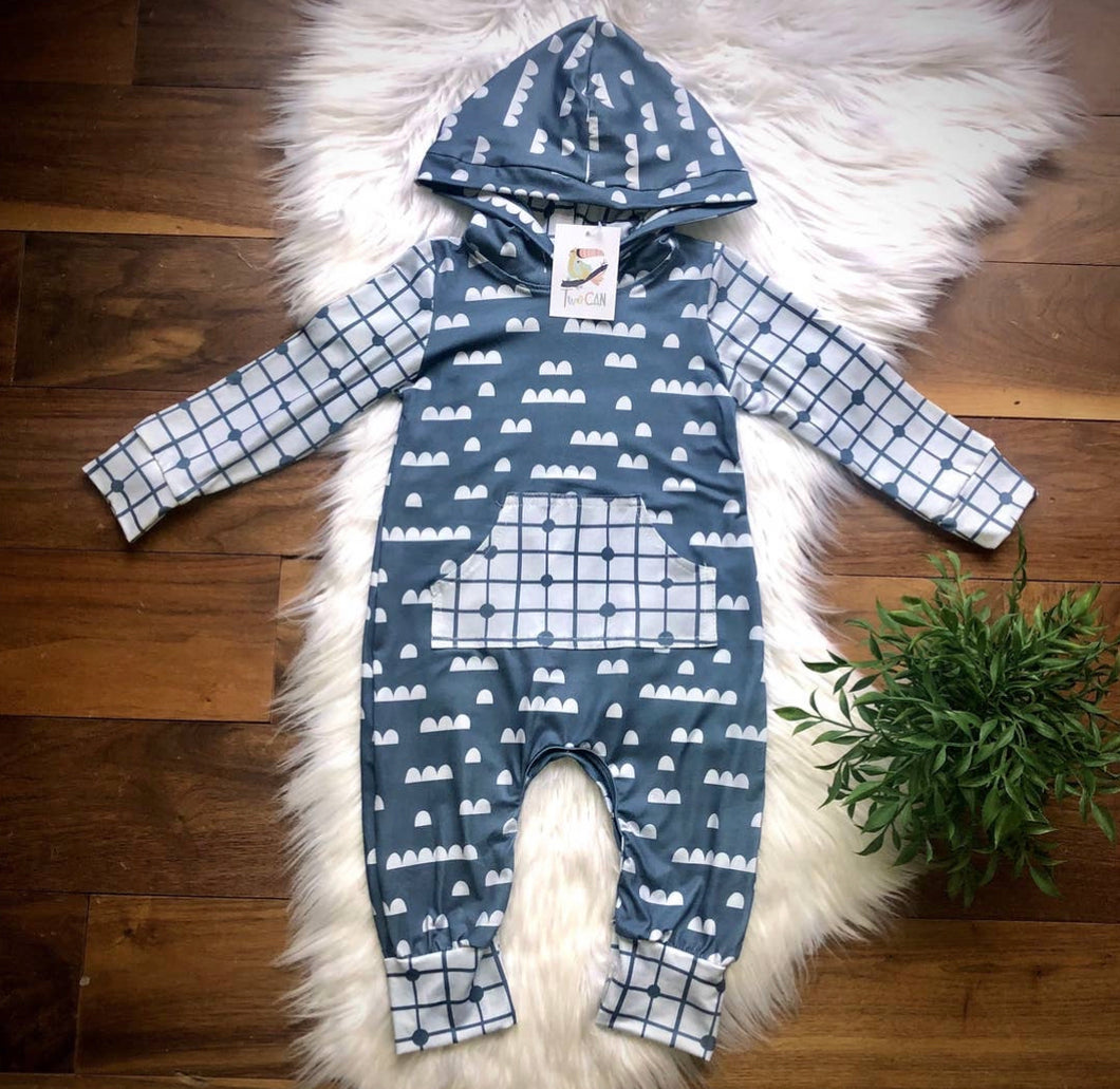 Infant Cloud Hooded Romper
