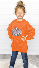Load image into Gallery viewer, Girls Orange Pumpkin Sweatshirt
