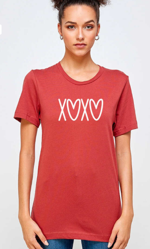 Red XOXO Tee